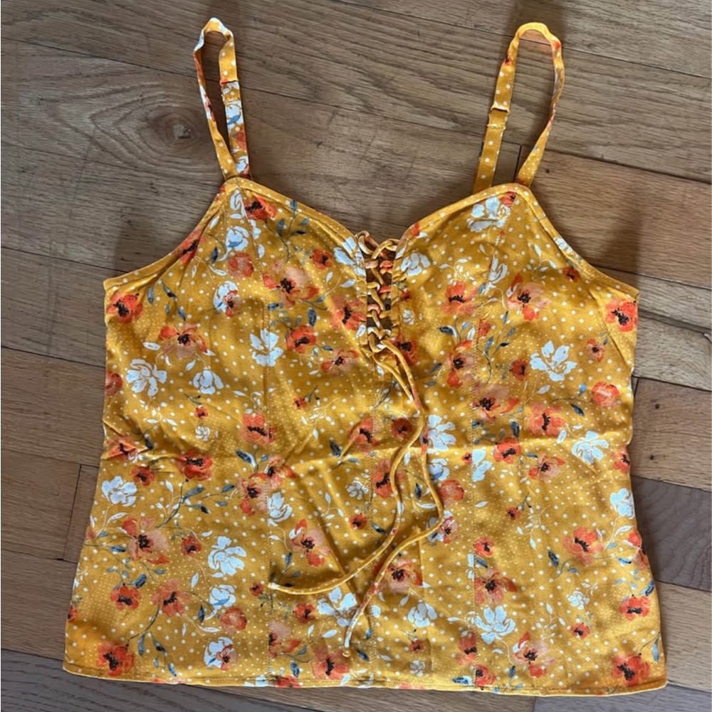 Idyllwind Yellow Floral tank